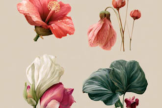 draw detailed botanical and plant illustrations