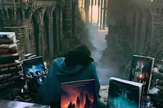 design a professional fantasy book cover
