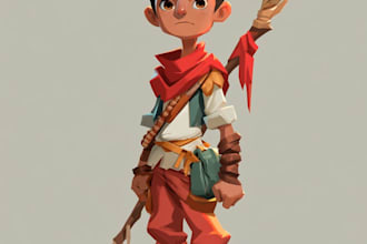 draw 2d game character illustration