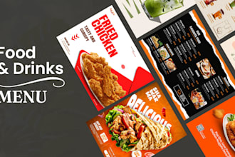 design menu for the restaurants and cafes