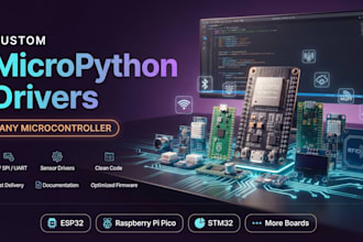 create custom micropython sensor drivers for any microcontroller