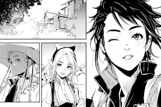 design original manga characters and scenes