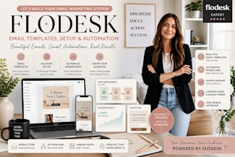 design flodesk email templates, set up flodesk and automate workflows
