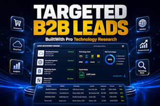 do targeted b2b leads, shopify leads using builtwith pro