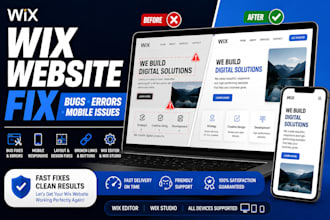 fix your wix website bugs, errors, and responsive issues