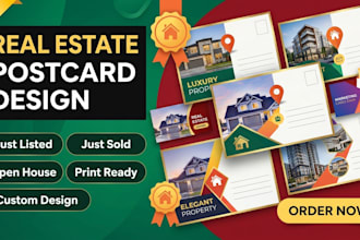 design professional real estate postcards for realtor marketing