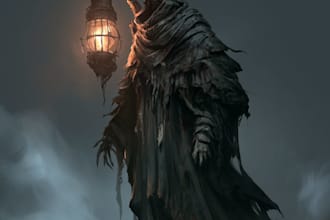 illustrate horror fantasy monsters and villains