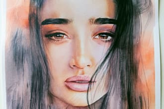 turn fascinating watercolor portrait painting portrait