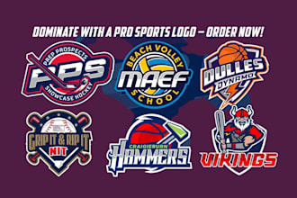do professional cartoon sports logo
