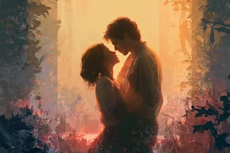 design romance book cover or ebook cover