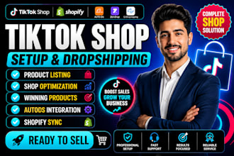 setup tiktok shop, tiktok shop dropshipping, product listing and automation