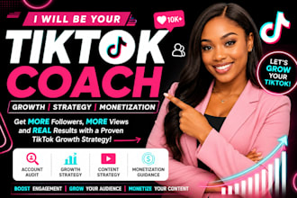 be your tiktok trainer tiktok coach for growth, content strategy monetization