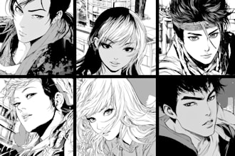 make a colored manga style
