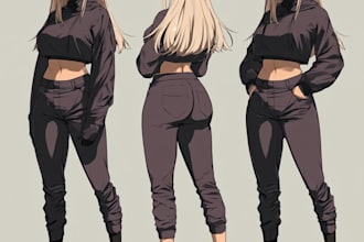 create a custom anime character reference sheet