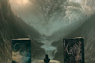 design dark fantasy book covers with cinematic illustration