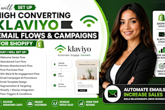 set up high converting klaviyo email flows and
