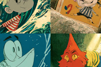 design colorful cartoon style book cover