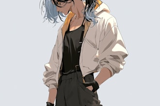 do draw anime style art, vtuber, oc for you