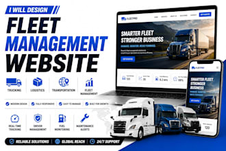 design fleet management website, trucking, logistics and transportation website