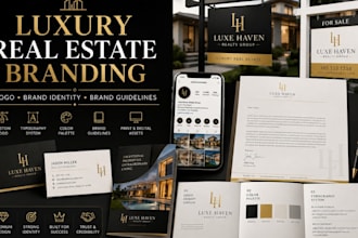 create luxury real estate branding kit real estate logo identity guidelines
