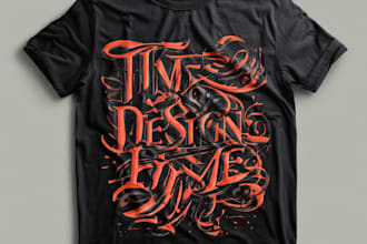 create typography t shirt design and creative design
