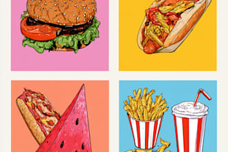 food pop art of your food pop art