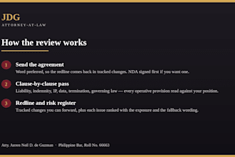 review and redline your contract clause by clause with a risk register