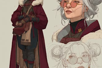 draw your dnd art or ttrpg character design or illustration