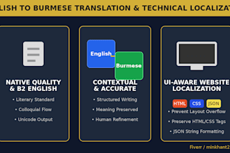 do flawless english to burmese translation