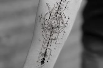 create dark tattoo design