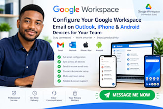 configure g suites across outlook, iphone and andoid devices for your team