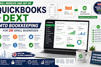 migrate and set up quickbooks mtd with dext for UK small businesses
