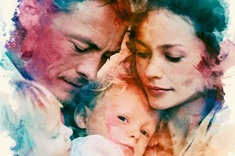 create a watercolor family portrait