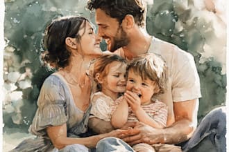 draw a wonderful family portrait