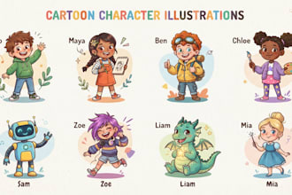 design a custom vector cartoon, mascot character