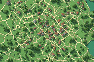 create detailed map illustration