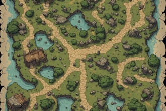 design a custom dnd battle map for vtt or tabletop