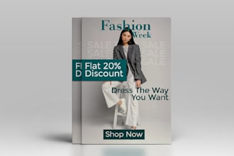 design modern fashion, food, and real estate flyer