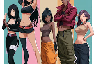 do anime character sheet for you
