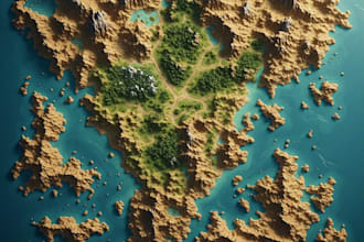 design a unique vector map, realistic or fantasy