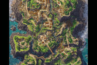 craft a hand drawn map of your fantasy map