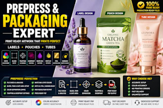 create professional packaging, label and prepress artwork