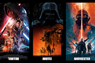 design professional movie poster, film poster, game poster