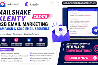 mailshake klenty create b2b email marketing campaign cold email sequence