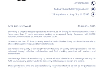 design professional cv and cover letter