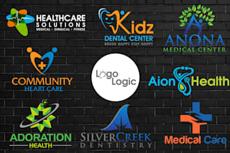 professional and unique medical logo for healthcare