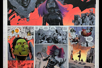 draw custom manga  comic book pages in webtoon style