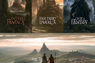 create cinematic fantasy book cover art for your novel