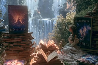 design epic fantasy novel covers with immersive artwork