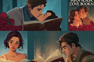 design a professional romance novel book cover